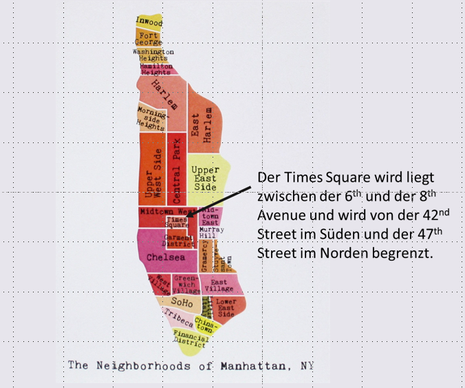 Times Square in New York Lage