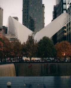The Oculus next to the One World Observatory World Trade Center 